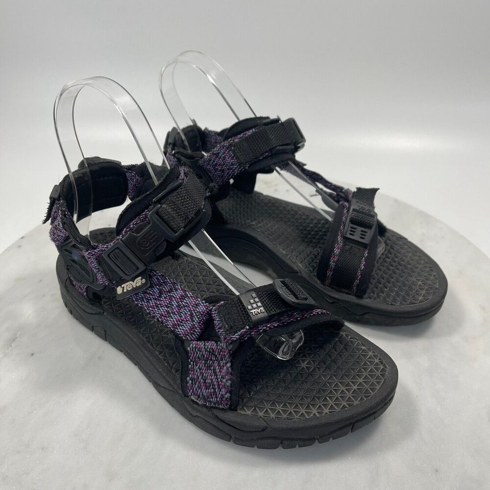VTG Teva Y2K Sport Sandals Womens 6 Spider Rubber Sole Hiking Purple Pink 6906